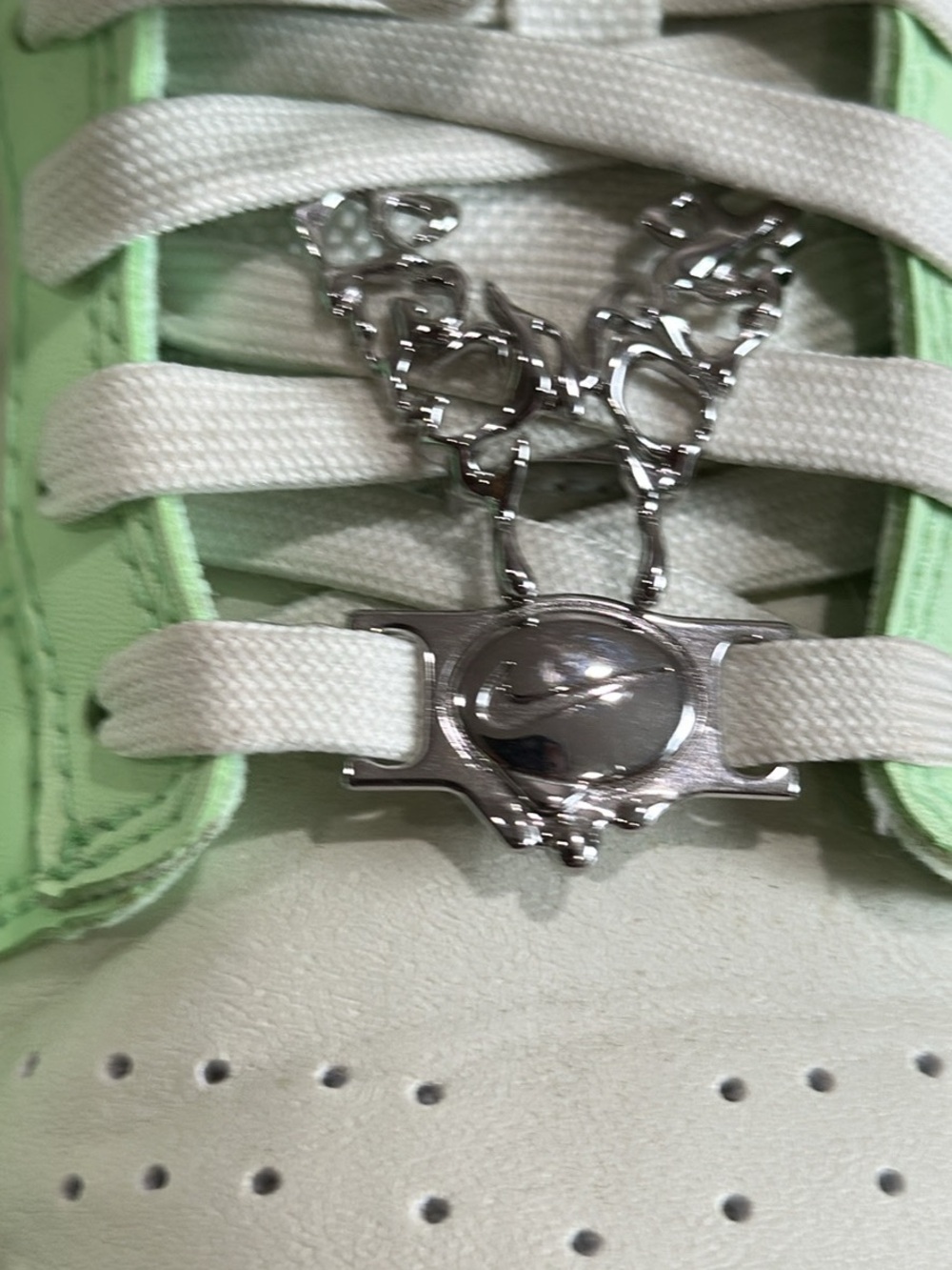 Nike Dunk Low Sneakers with metallic charms WOMEN’S Size 8 - Picture 8 of 12
